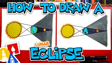 how to draw a lunar eclipse